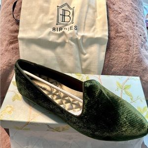 Birdies - The Heron - Olive velvet - Size 8.5
